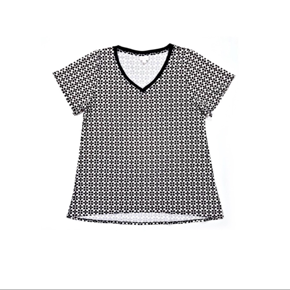 LuLaRoe Black and White Short Sleeve Tee